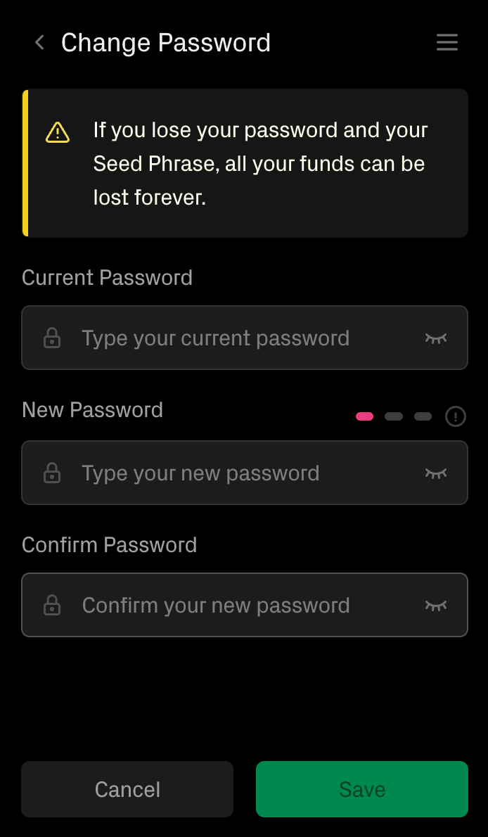 Change password